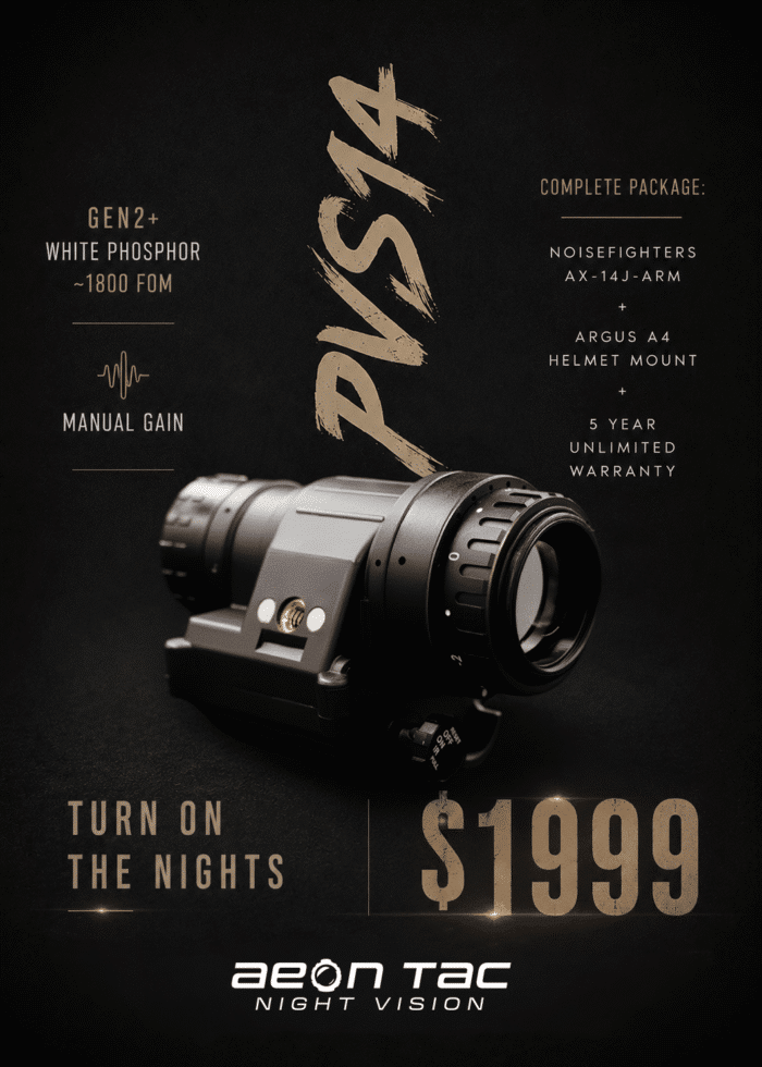Aeon PVS-14 White Phosphor Monocular | Aeon Tac Night Vision